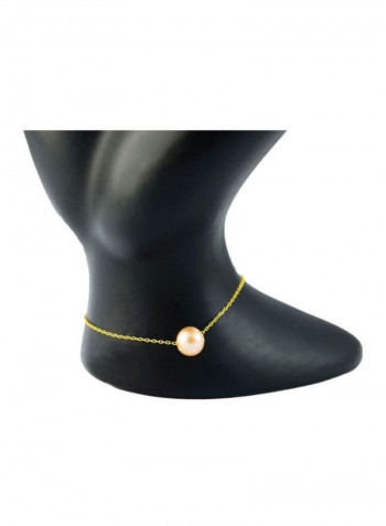 18 Karat Gold Pearl Studded Charm Bracelet