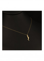 18K Real Gold Horn Necklace