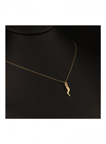 18K Real Gold Horn Necklace