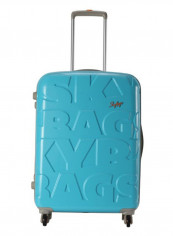 Oscar Hardside Medium Check in Luggage Trolley Tropical Blue