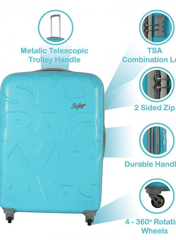 Oscar Hardside Medium Check in Luggage Trolley Tropical Blue