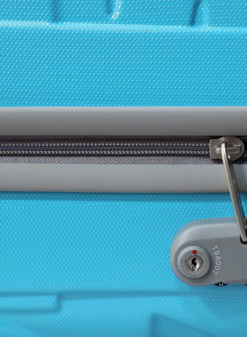 Oscar Hardside Medium Check in Luggage Trolley Tropical Blue