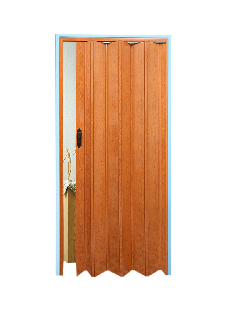 PVC Folding Door Wood Teak Dark 210centimeter