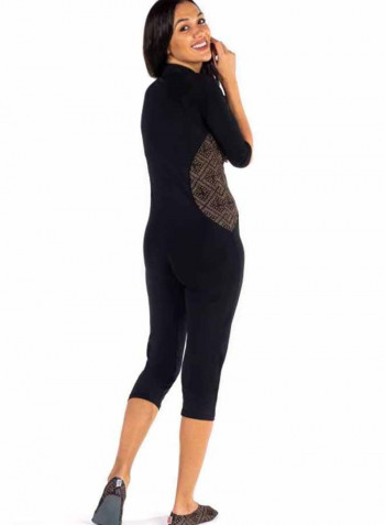 UV Protective One Piece Black/Gold