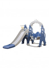 3-In-1 Swing And Slide With Basketball Hoop Indoor Game 100x50x50cm