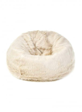 Fur Bean Bag Beige