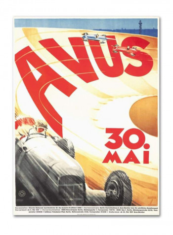 Car 17 Canvas Wall Art Multicolour 18 x 24inch