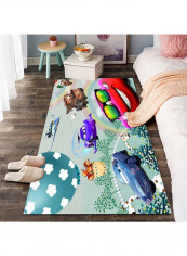 Car Print Bedside Floor Mat Multicolour 140x200cm