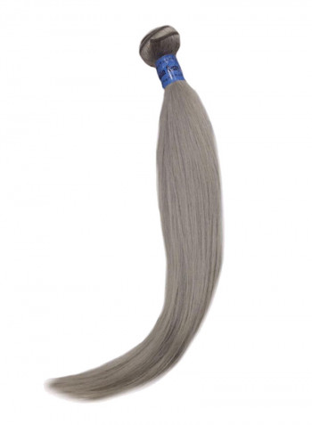 Natural Human Hair Extension Gray 26inch