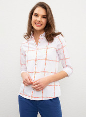 Printed Long Sleeve Shirt White