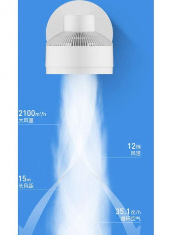 Deerma Electric Stand Fan With Remote Control 20W 20 W DEM-FD100 White