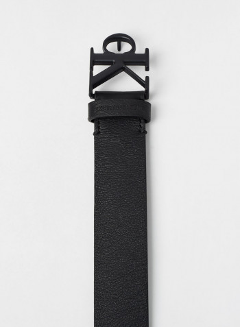 Mono Plaque Belt Black