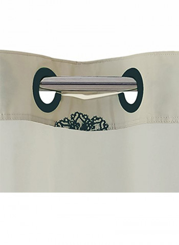 Sunburst Floral Shower Curtain With Peval Liner Green 30 x 54inch
