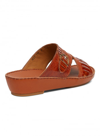 Textured Arabic Sandal Brown