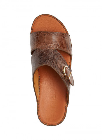 Textured Arabic Sandal Brown
