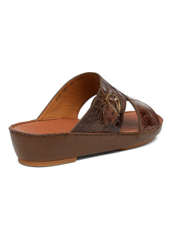 Textured Arabic Sandal Brown