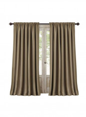 2-Piece Room Darkening Window Curtain Brown 52 x 108inch