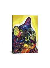 Confident Cat Canvas Wall Art Multicolour 18 x 12inch