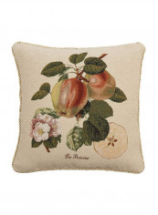 2-Piece Cotton Decorative Pillows Beige/Red/Green 18x18x4inch