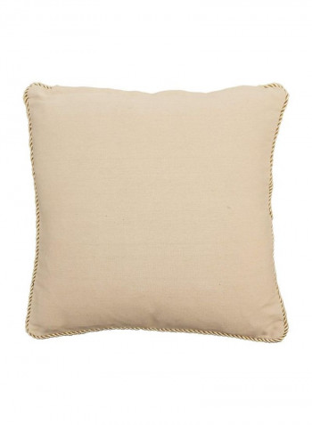 2-Piece Cotton Decorative Pillows Beige/Red/Green 18x18x4inch