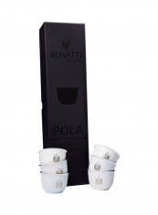 6-Piece Pola Arabica Stainless Steel Cup Set White