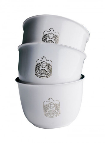 6-Piece Pola Arabica Stainless Steel Cup Set White
