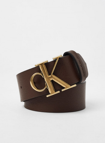 Mono Plaque Belt Brown