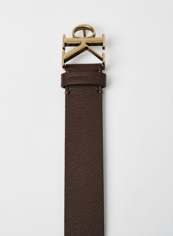 Mono Plaque Belt Brown