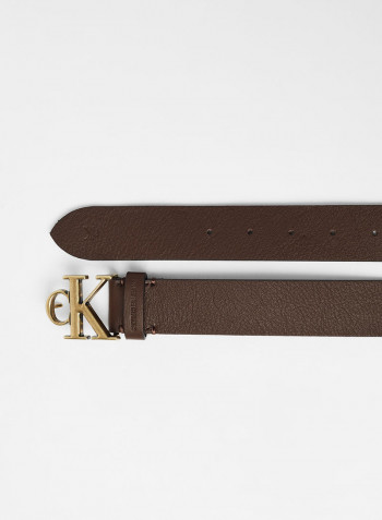 Mono Plaque Belt Brown