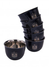 6-Piece Pola Arabica Stainless Steel Cup Set Black
