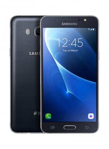 هاتف جالاكسي J510 بشريحتين (2016) بذاكرة داخلية سعة 16 جيجابايت ويدعم تقنية 4G LTE، لون أسود