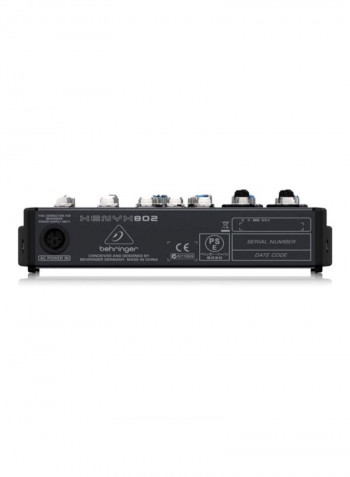 Xenyx 802 8-Channel Mixer 802 Black/Grey/Red