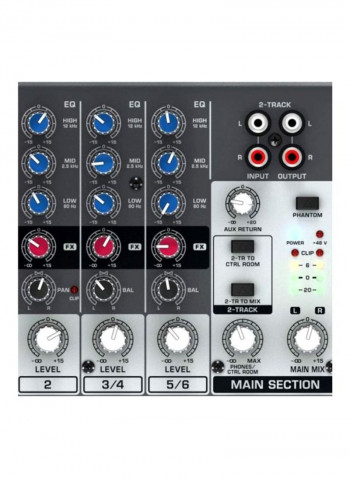 Xenyx 802 8-Channel Mixer 802 Black/Grey/Red