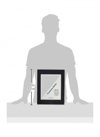 Double Hand Cut Photo Mat With Bevel Edge Black/White 11x14inch