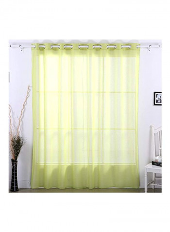 Polyester Sheer Curtain Yellow 100x84inch