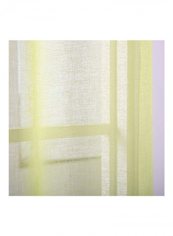 Polyester Sheer Curtain Yellow 100x84inch