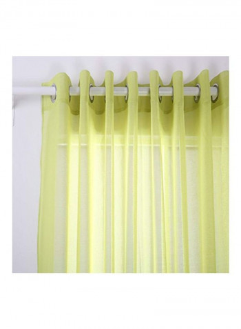 Polyester Sheer Curtain Yellow 100x84inch