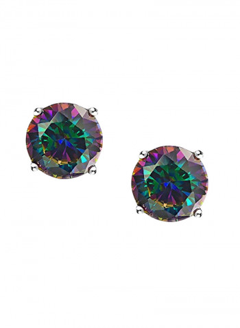 925 Sterling Silver Cubic Zirconia Studded Stud Earrings