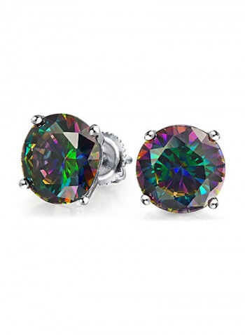 925 Sterling Silver Cubic Zirconia Studded Stud Earrings