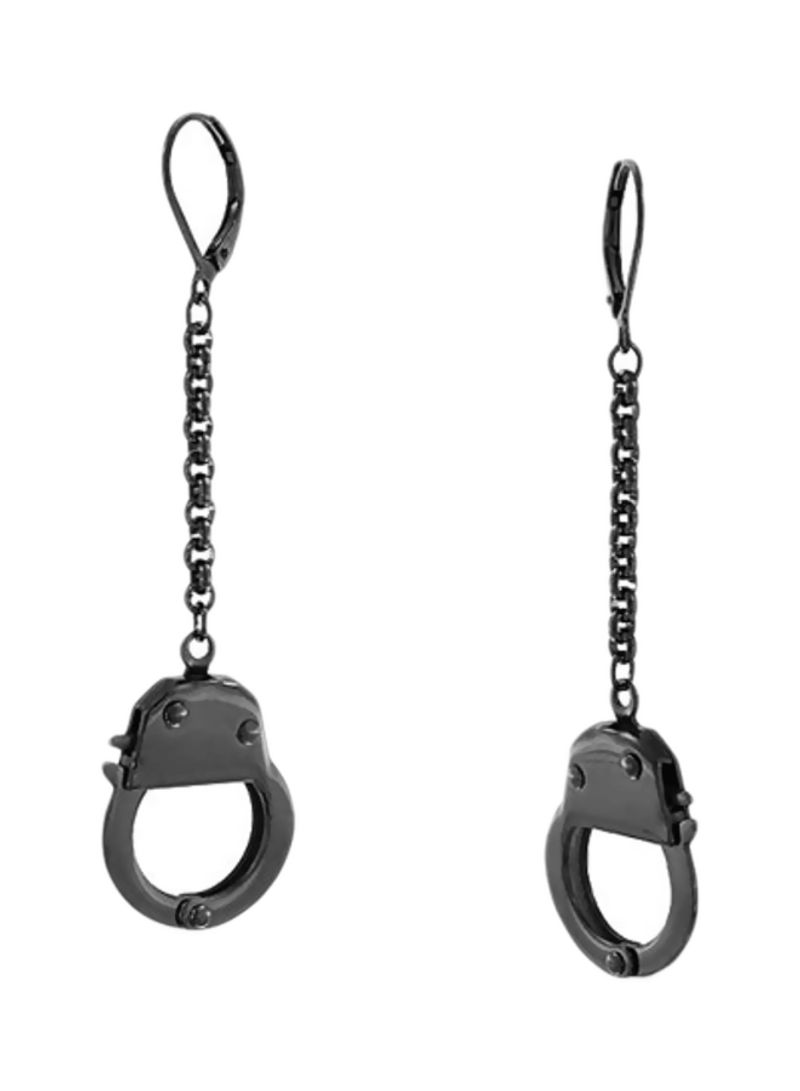 Stainless Steel Handcuff Design Dangle Earrings