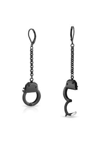 Stainless Steel Handcuff Design Dangle Earrings