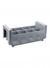 8-Compartment Flatware Rack Grey 18x7.75x7.25inch