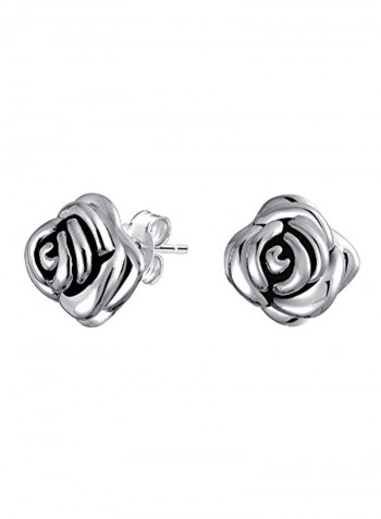925 Sterling Silver Rose Earrings