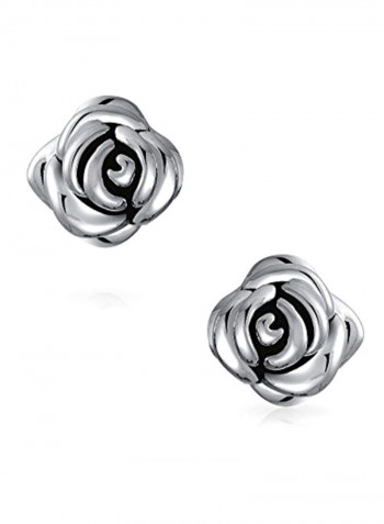 925 Sterling Silver Rose Earrings