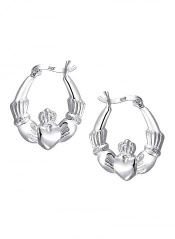 925 Sterling Silver Claddagh Earrings