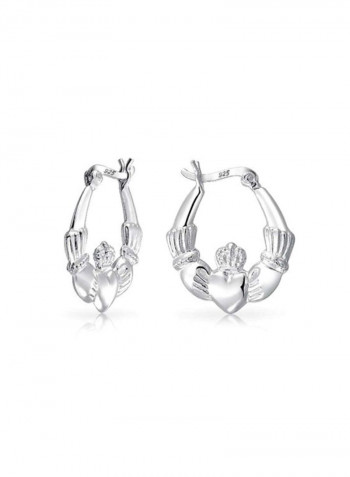 925 Sterling Silver Claddagh Earrings