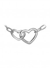 925 Sterling Silver Interlocking Hearts Link Bracelet
