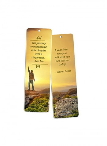 12-Piece Inspirational Quotes Bookmark Set Multicolour