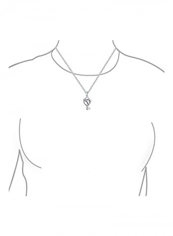 925 Sterling Silver Heart Key Locket Shape Pendant Necklace