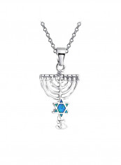 925 Sterling Silver Opal Studded Pendant Necklace